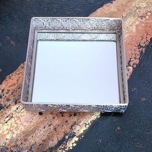 Decorative mirror tray or wall hanging